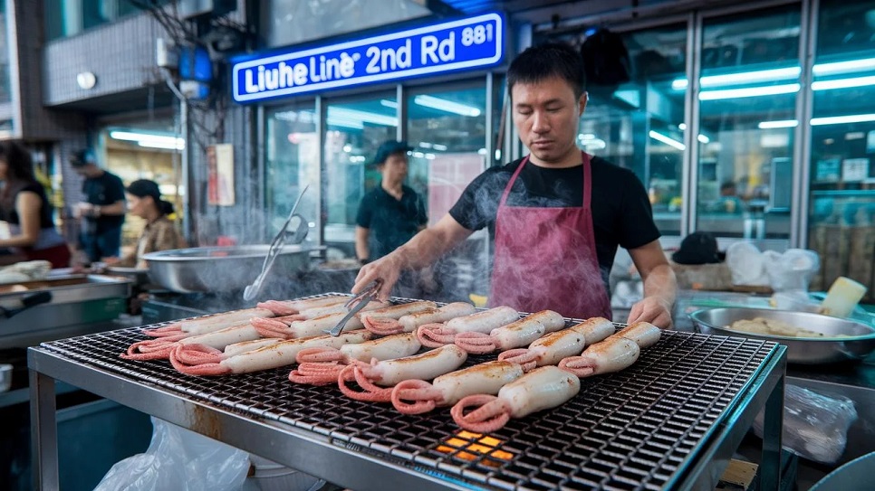 Một góc chợ đêm Lục Hợp