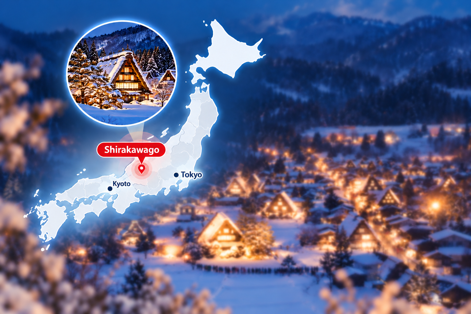 Shirakawa-go&nbsp; nổi tiếng với những m&aacute;i nh&agrave; theo ph&ograve;ng c&aacute;ch truyền thống&nbsp;Gassho-zukuri
