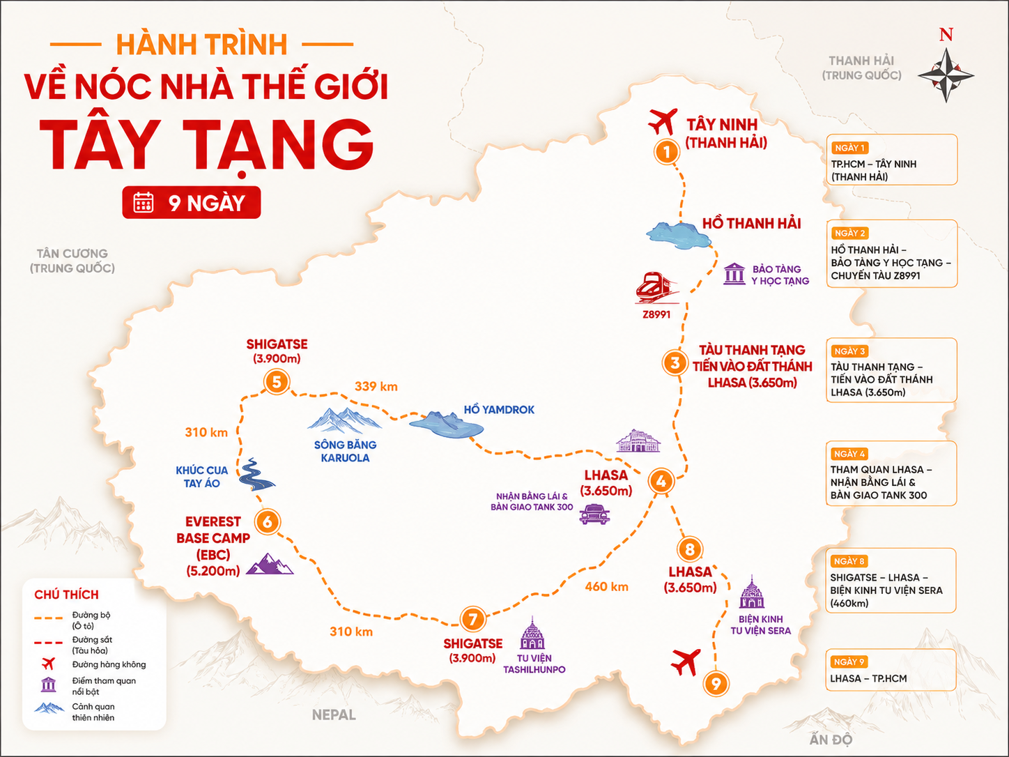 TOUR TRUNG QUỐC: HÀNH TRÌNH VỀ NÓC NHÀ THẾ GIỚI