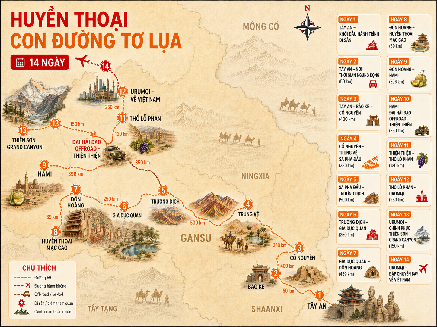 TOUR TRUNG QUỐC: HUYỀN THOẠI CON ĐƯỜNG TƠ LỤA