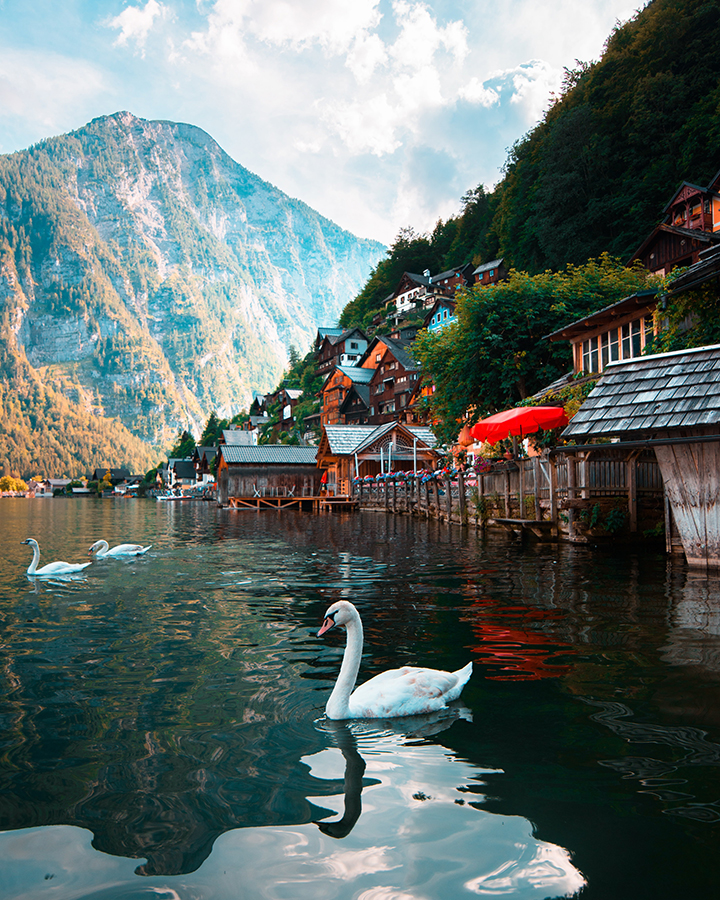 Hồ Hallstätter See đầy lãng mạn