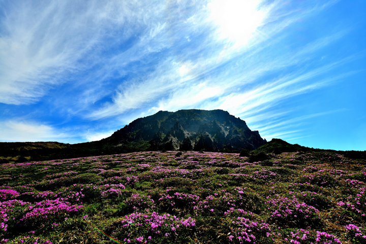 Ngọn núi nằm ở trung tâm của đảo Jeju