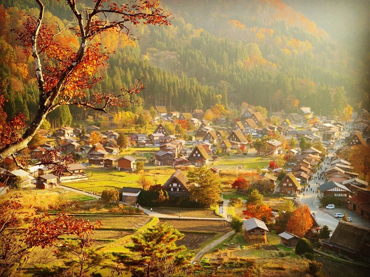 Sắc thu lãng mạn tại ngôi làng Shirakawago nổi tiếng