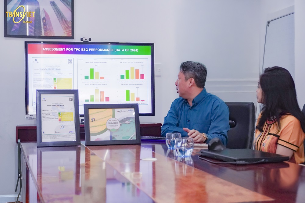 Đội ngũ TransViet v&agrave; Green Transition trong buổi r&agrave; so&aacute;t dữ liệu ESG v&agrave; thiết lập nền tảng  triển khai SBTi &ndash; bước chuẩn bị cho giai đoạn đo lường ph&aacute;t thải doanh nghiệp. 