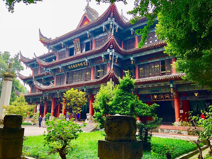 Tu viện Văn Thù nằm tại vị trí ưu tú giữa lòng thành phố Chengdu