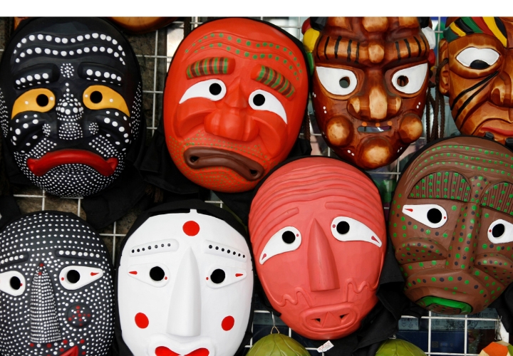 Mặt nạ Hahoe có rất nhiều “biểu cảm” khác nhau