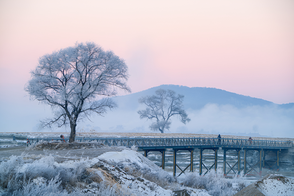 Đảo Wusong gây ấn tượng bởi cảnh quan tuyệt đẹp vào mùa đông