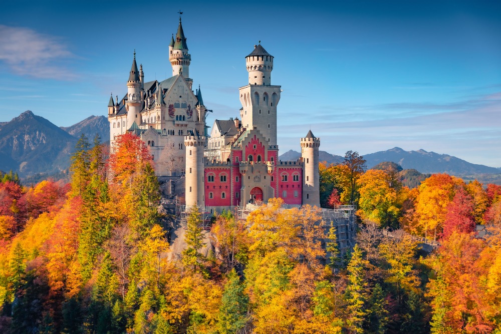  Lâu đài Neuschwanstein hùng vĩ giữa rừng cây
