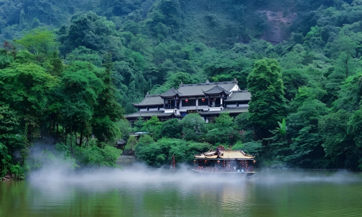 Núi Thanh Thành tập trung nhiều ngôi đền chùa linh thiêng