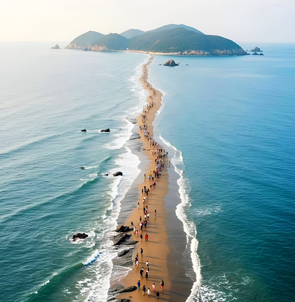 Đảo Jindo độc đáo với hiện tượng con đường biển tách nước thu hút hàng nghìn du khách