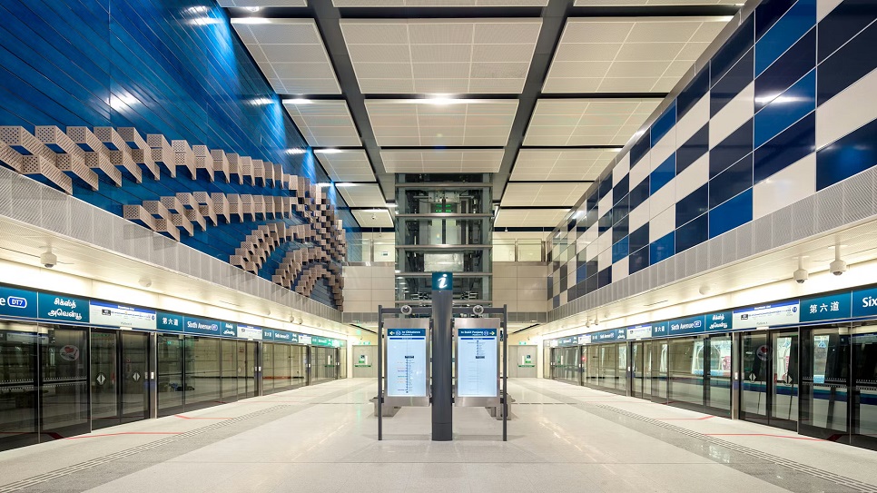 Hệ thống t&agrave;u điện ngầm MRT hiện đại của Singapore