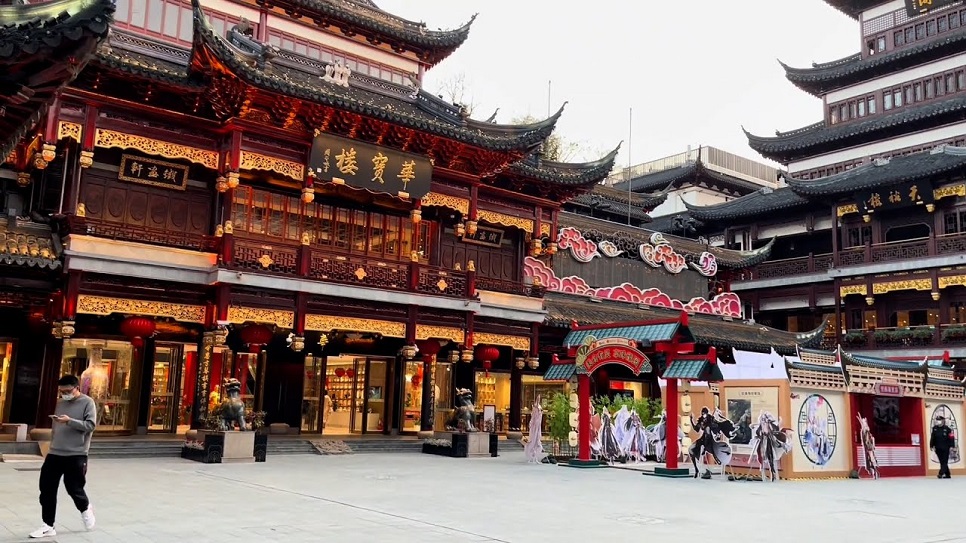 Miếu Th&agrave;nh Ho&agrave;ng v&agrave; chợ Dự Vi&ecirc;n (Yuyuan Bazaar)