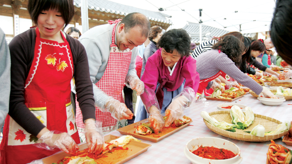 Lớp học làm kim chi 