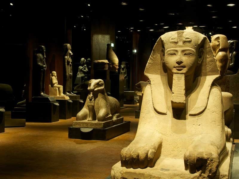 Nơi cất giữ những tượng nhân sư tại bảo tàng Ai Cập tại Cairo