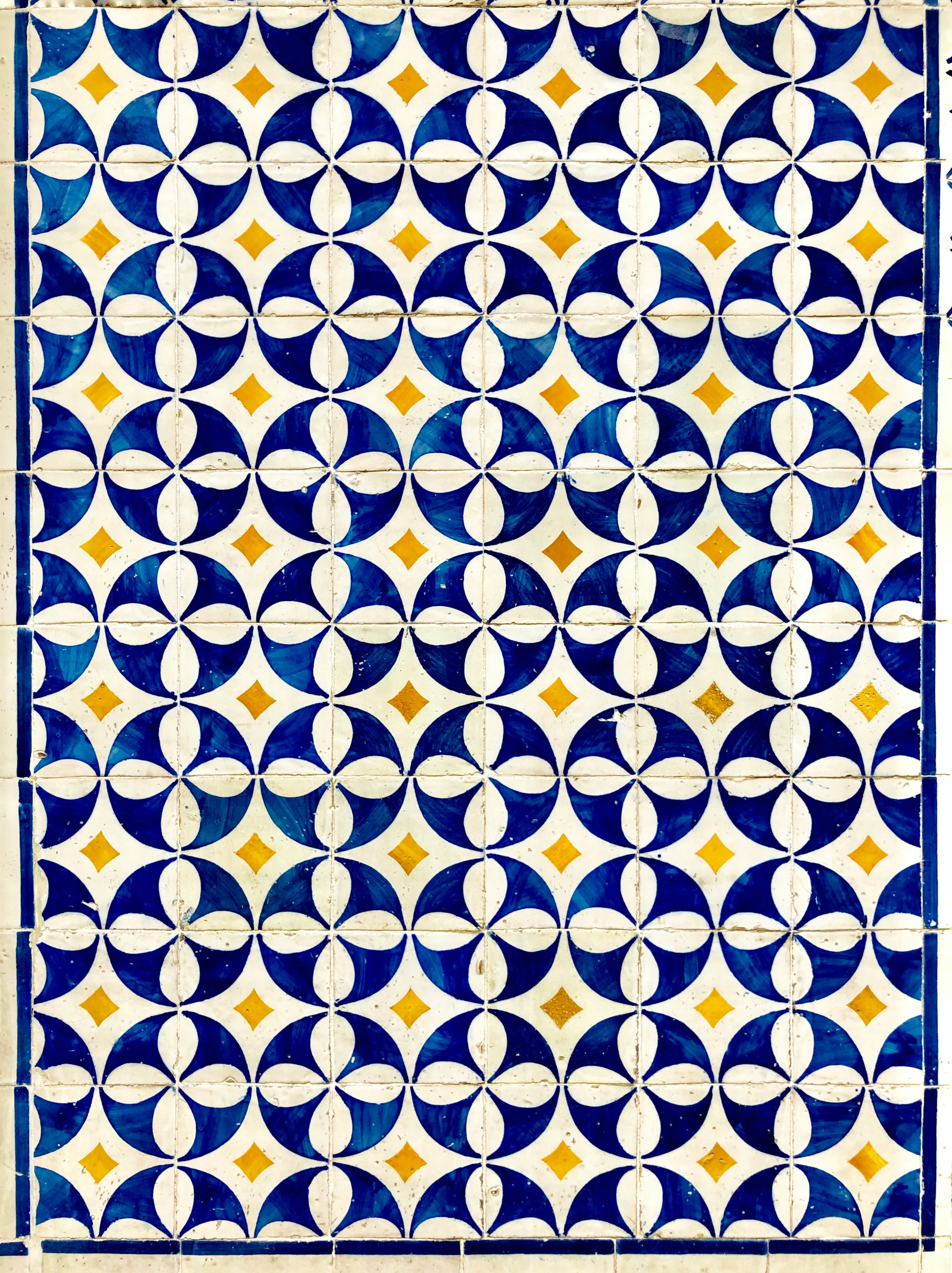 Họa tiết hình học ban đầu của gạch Azulejos