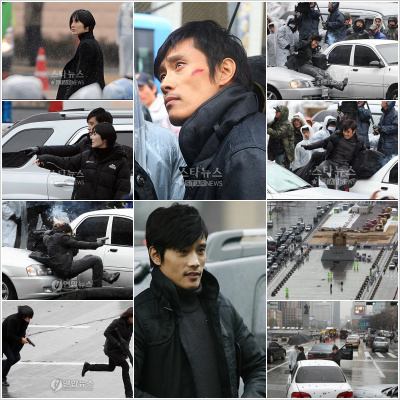Rất nhiều cảnh hành động trong phim "Mật danh Iris" được thực hiện tại quảng trường Gwanghwamun (Ảnh: Internet)